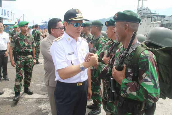 Walikota Hadiri Upacara Penyambutan Penjaga Perbatasan RI-Timor Leste di Pelabuhan Bitung