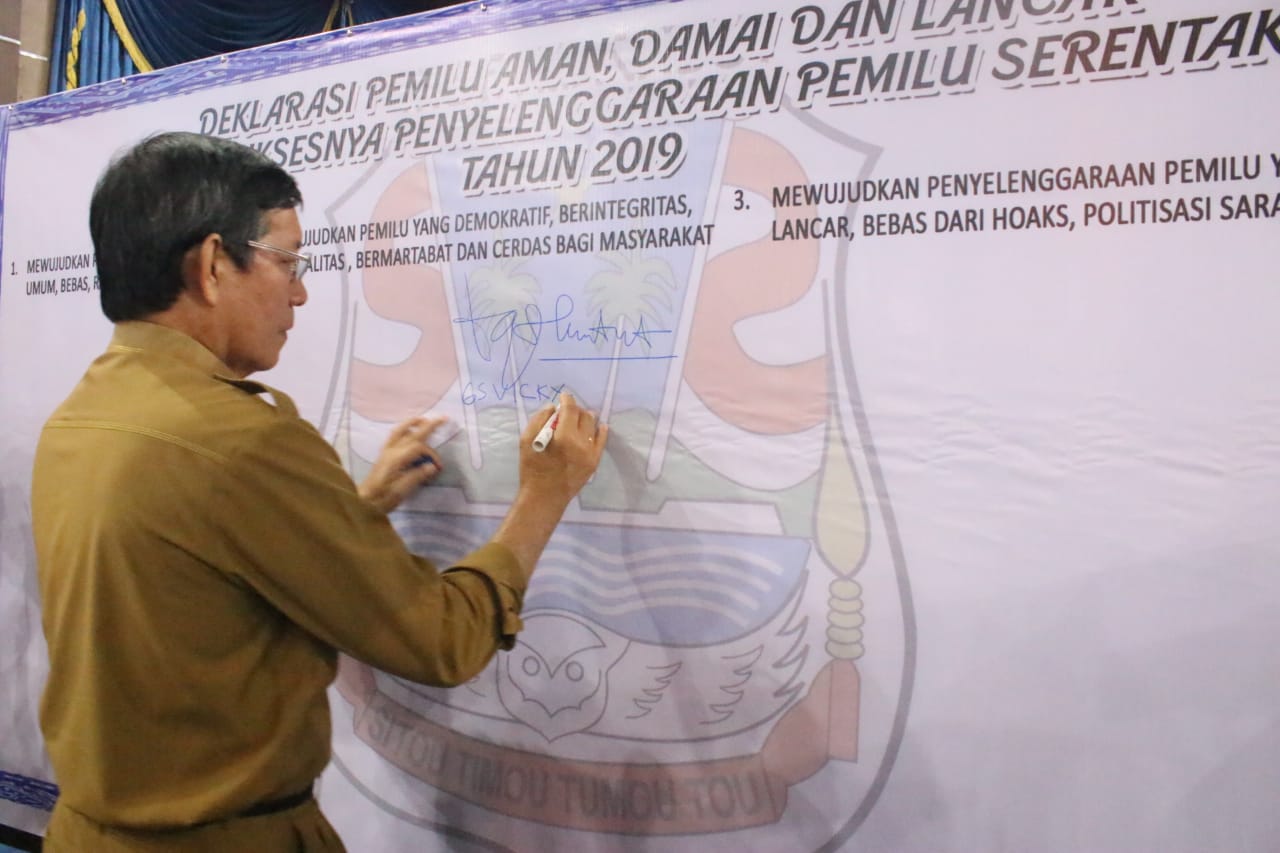 Walikota Buka Acara Pelaksanaan Deklarasi Pemilu Aman Tahun 2019