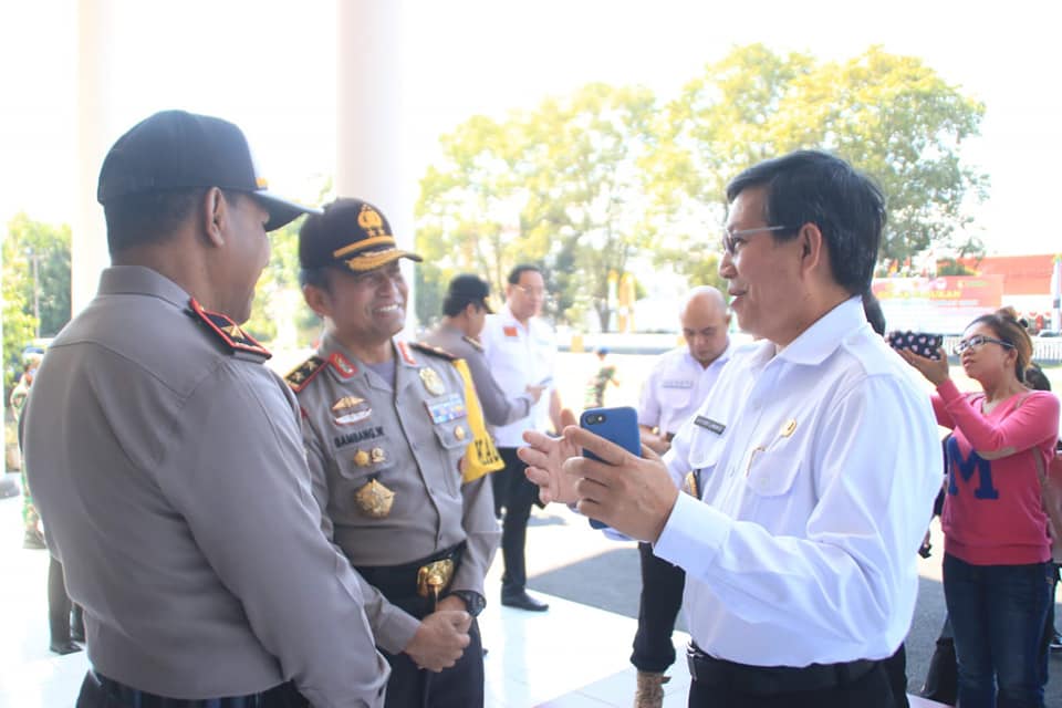 Apel Gelar Pasukan Operasi Mantap Brata Samrat 2018, Walikota Ajak Warga Manado Jaga Keamanan Bersama