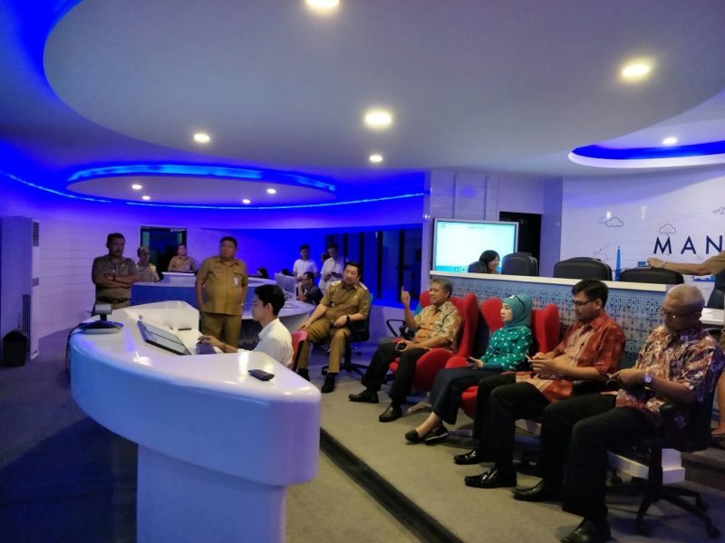 Tim Penilai Pemanfaatan Informasi Geospasial BIG, Apresiasi Kecanggihan Ruang Pusat Kendali Cerdas Command Center Manado