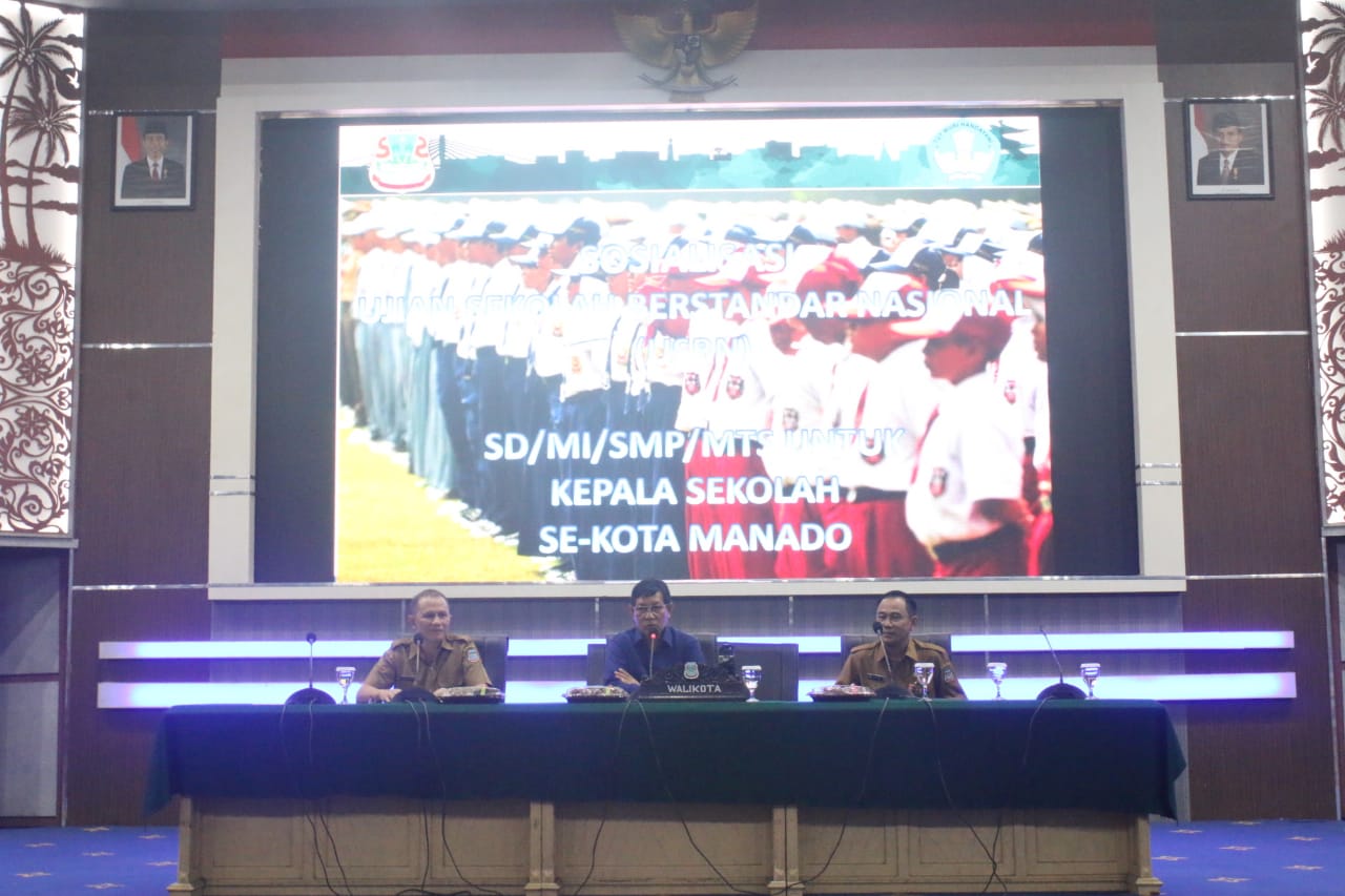 Walikota Manado Buka Kegiatan Sosialisasi USBN SD/MI/SMP/MTS