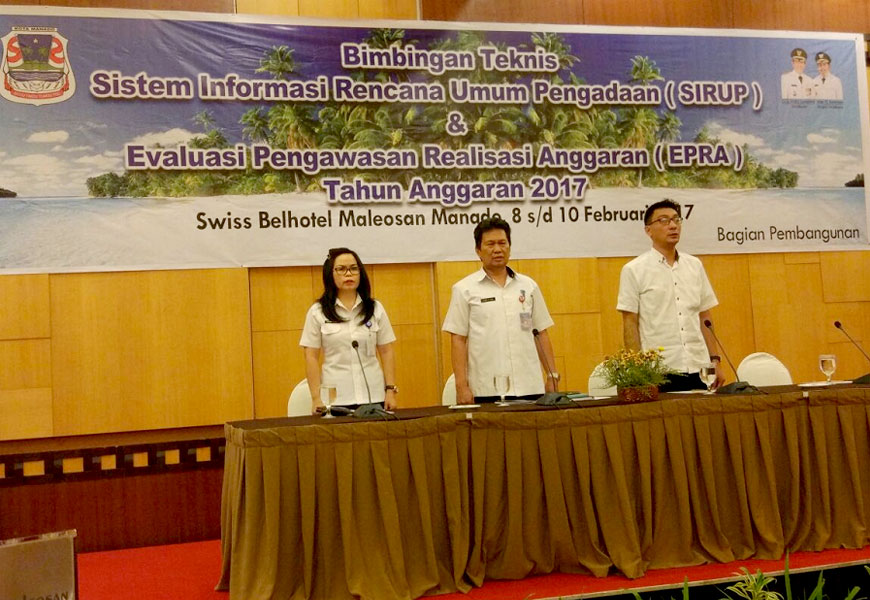 Open Government, Pemkot Manado Gelar Bimtek SiRUP Versi 2.0 dan Sismonepra