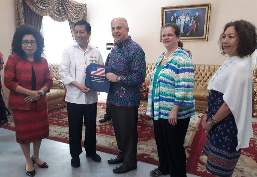 Walikota Manado Sambut Dubes USA untuk Indonesia di Rudis Bumi Beringin