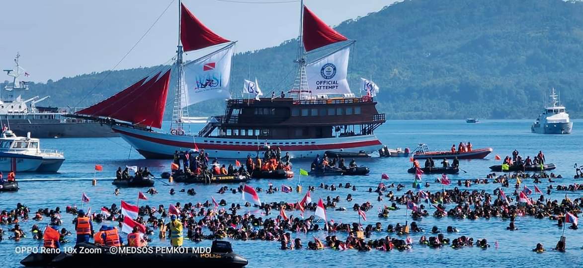 Tiga Rekor Dunia Selam Dipecahkan Di Teluk Manado