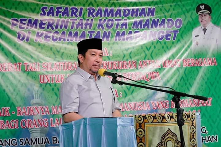 Wakil Walikota Menghadiri Safari Ramadhan Pemerintah Kota Manado di Masjid Al-Hijrah Kecamatan Mapanget