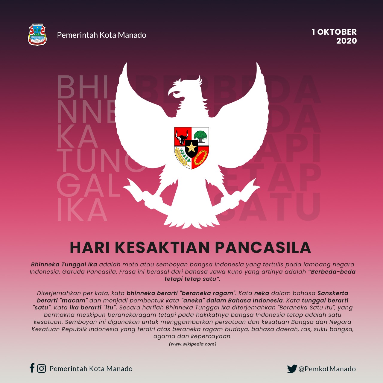 HARI KESAKTIAN PANCASILA 2020