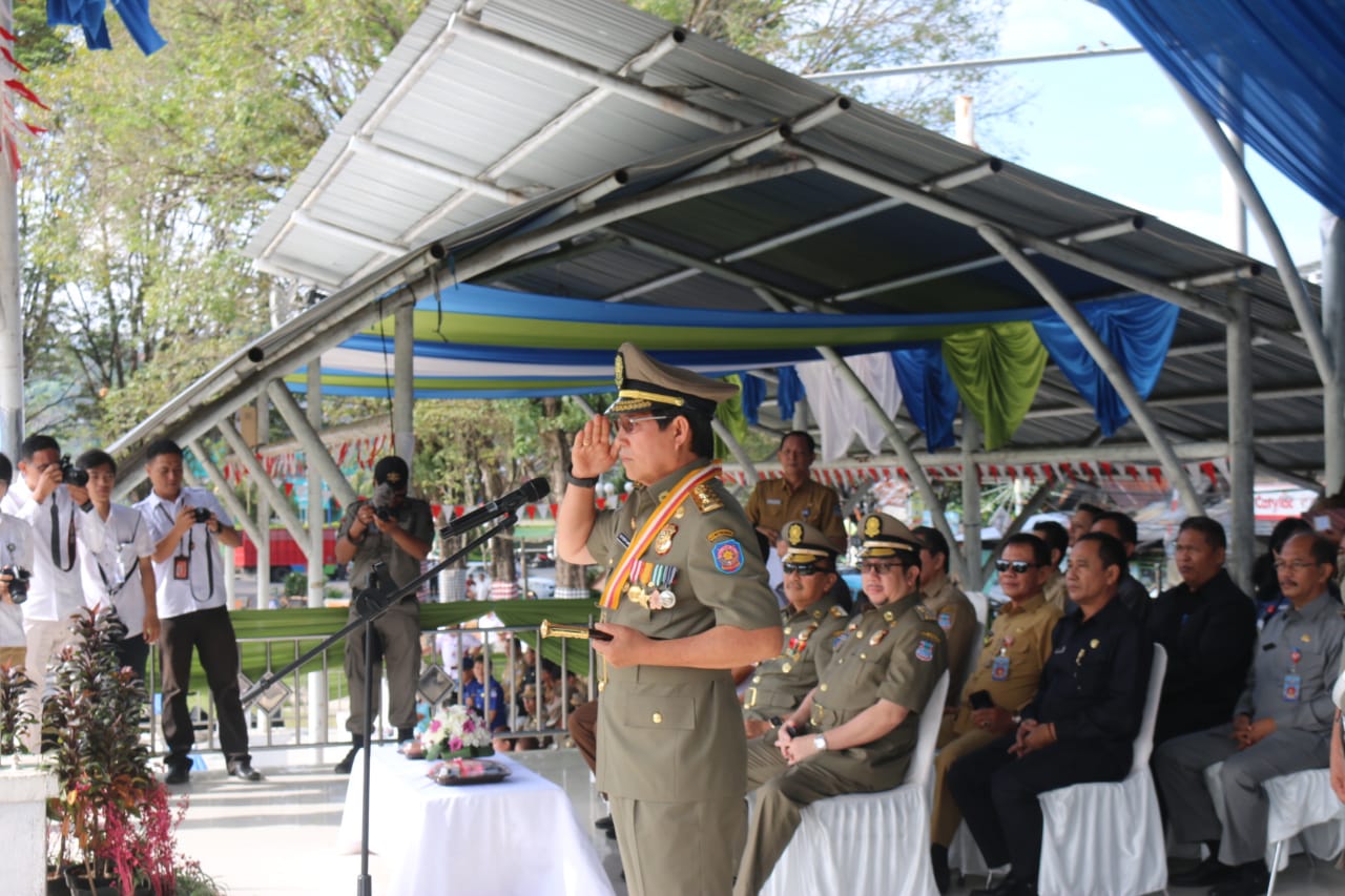 Walikota Pimpin Upacara Hut Pemadam Kebakaran ke 100, Hut Satpol PP ke 69, Dan Hut Sat Linmas ke 57 Tahun 2019