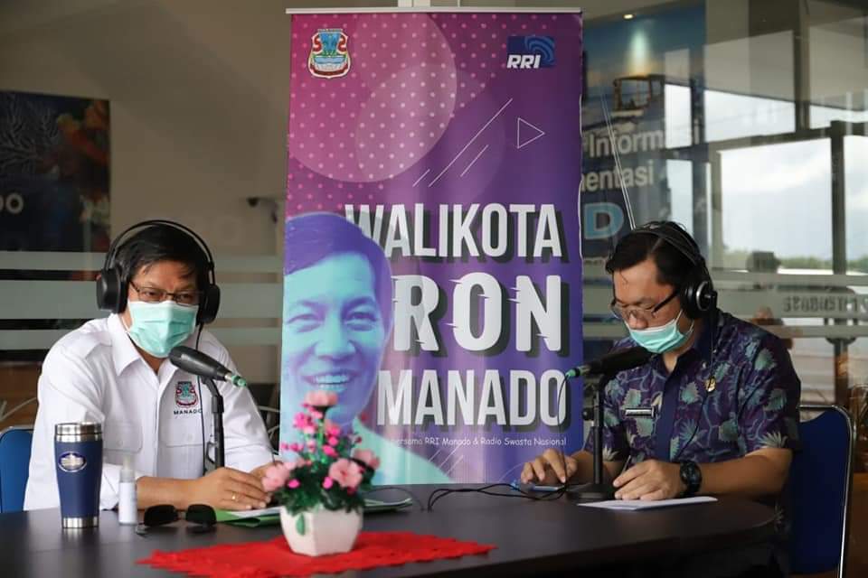 Live di RRI Manado, Walikota Sosialisasikan Penanganan Pencegahan dan Penyebaran Covid-19