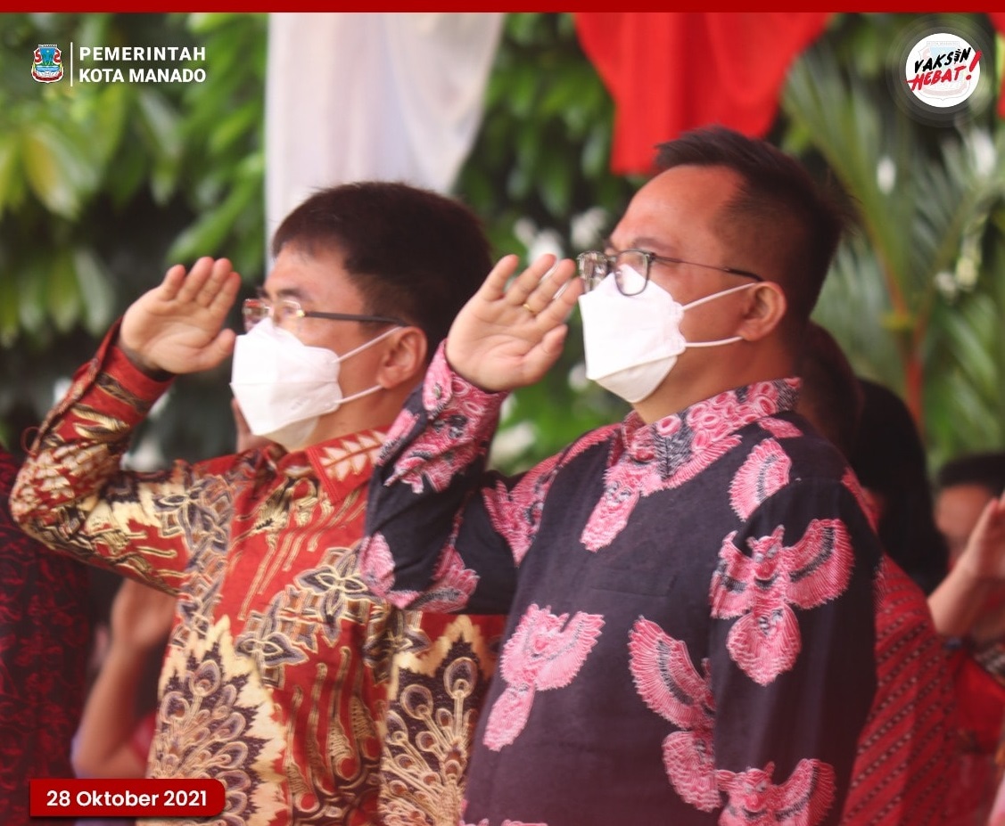 Walikota dan Wakil Walikota Manado Mengikuti Upacara di Kantor Gubernur Sulut