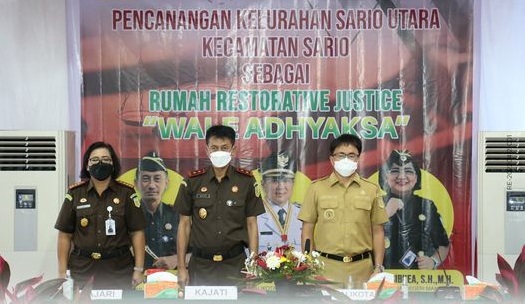 Walikota Manado Hadiri Launching Rumah Restorative Justice di Sario