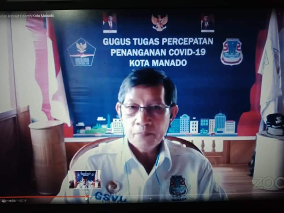 Walikota Ikuti Vidcon Paripurna Terkait Penyampaian Walikota Terhadap Ranperda Pelaksanaan APBD Kota Manado T.A. 2019