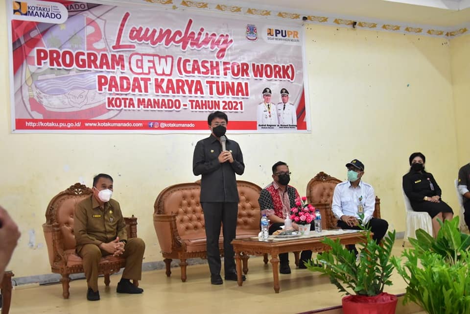 Pemerintah Kota Manado Launching Program Cash Fors Work (CWF) Padat Karya Tunai