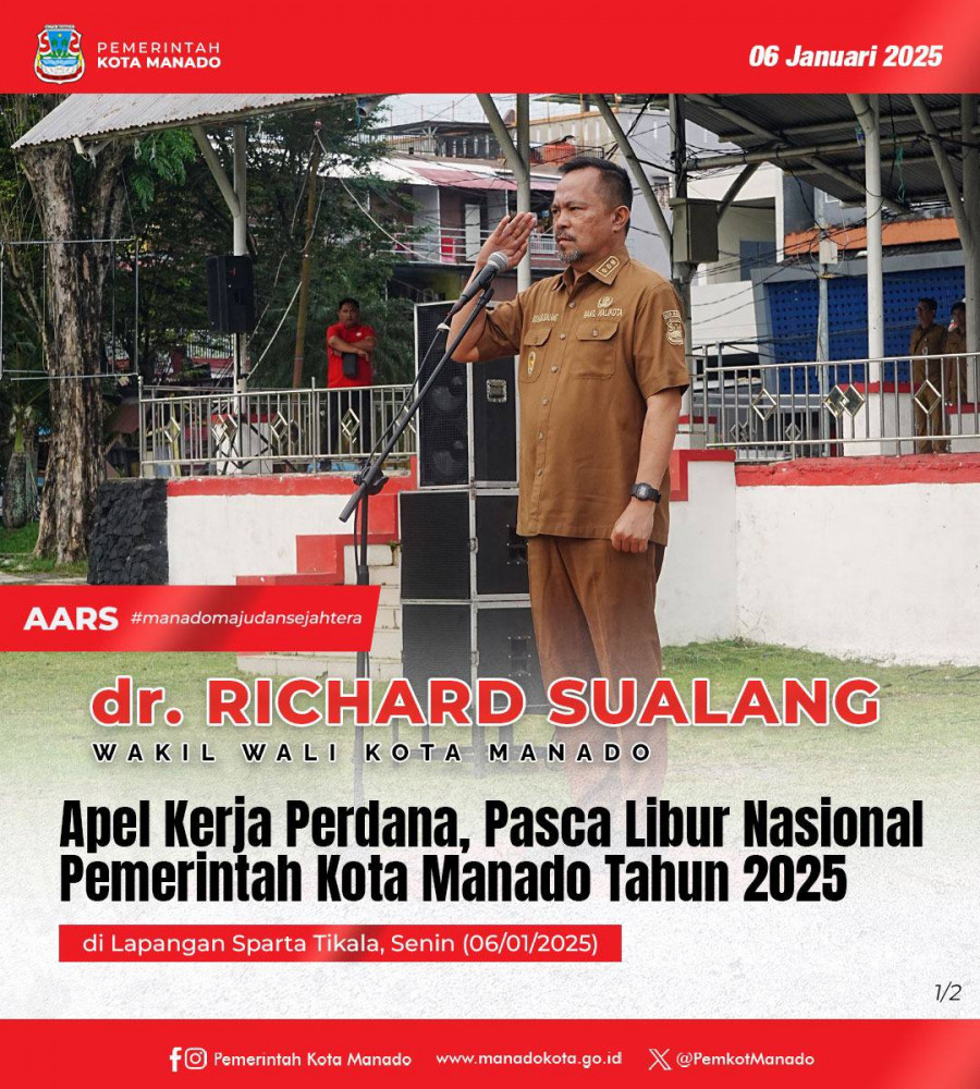 Apel Kerja Perdana : Mari torang kerja lagi, utamakan pelayanan kepada masyarakat dan lebih responsif lagi.