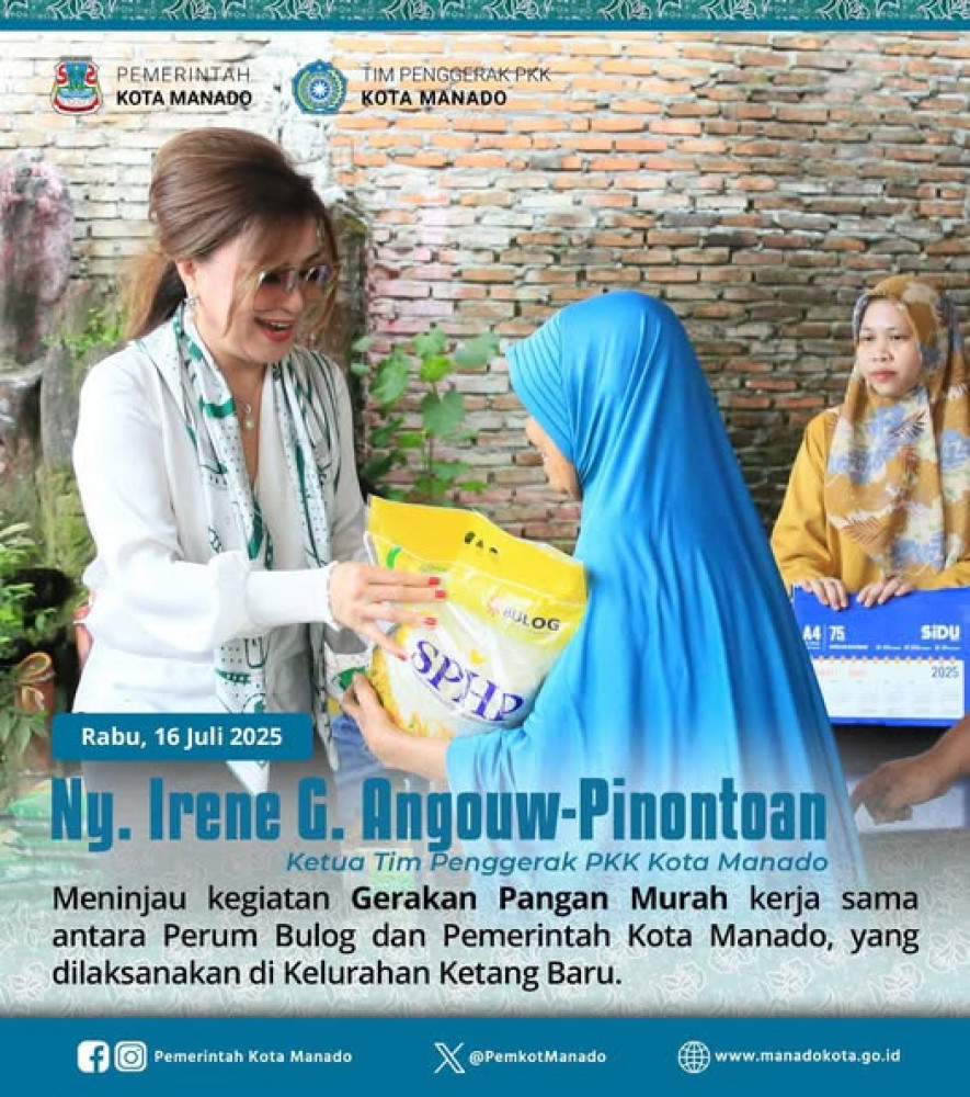 Gerakan Pangan Murah kerja sama antara Perum Bulog dan Pemerintah Kota Manado