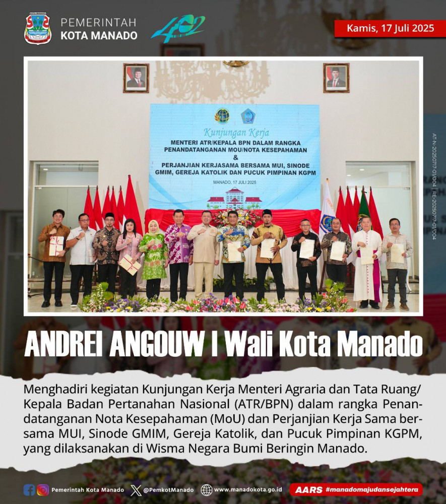 Kunjungan Kerja Menteri Agraria dan Tata Ruang/Kepala Badan Pertanahan Nasional