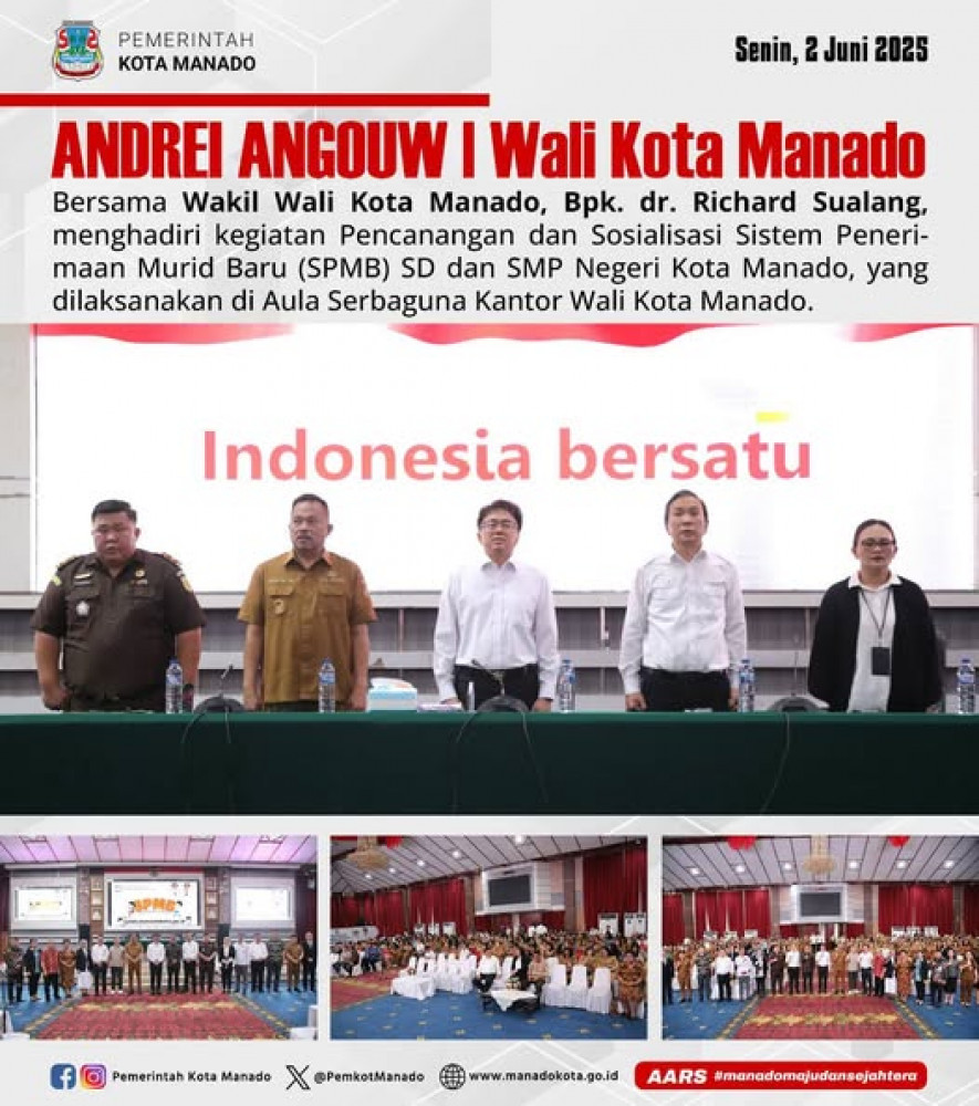 Pencanangan dan Sosialisasi Sistem Penerimaan Murid Baru (SPMB) SD dan SMP Negeri Kota Manado