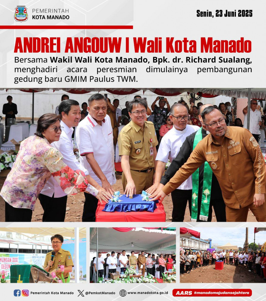  Acara peresmian dimulainya pembangunan gedung baru GMIM Paulus TWM.