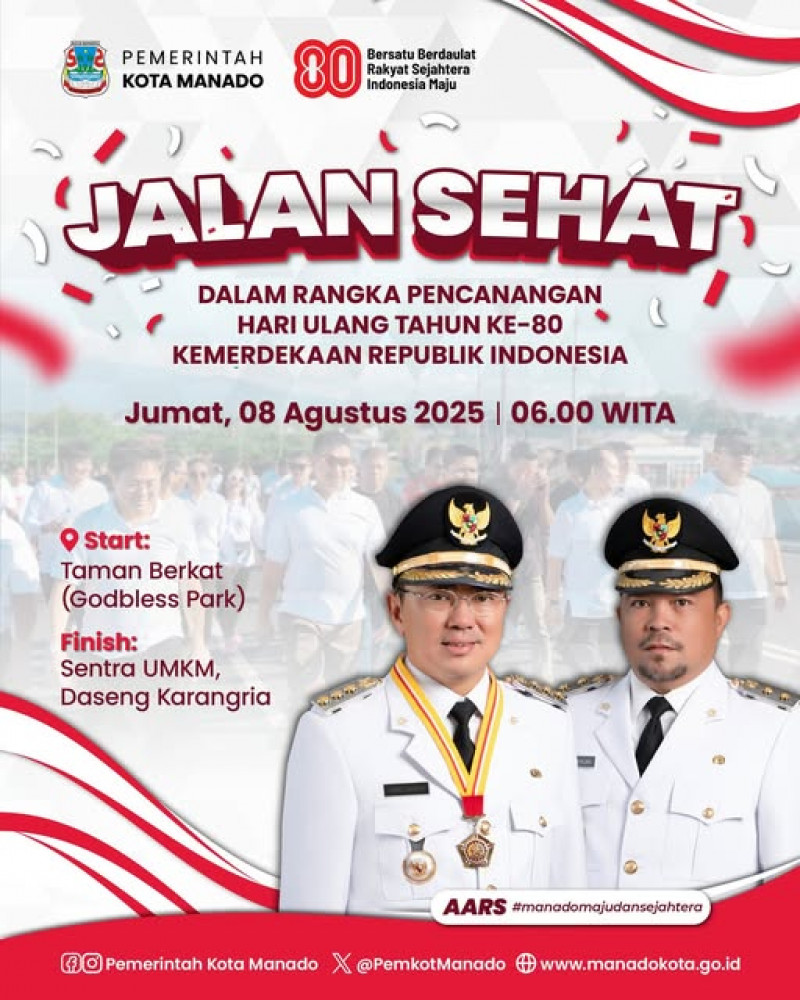 Jalan Sehat dalam rangka Pencanangan Hari Ulang Tahun ke-80 Kemerdekaan Republik Indonesia 