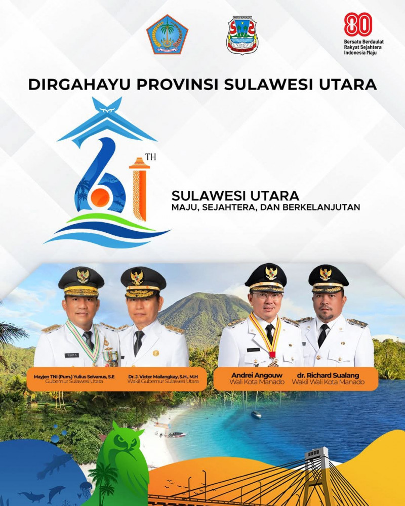 Dirgahayu Provinsi Sulawesi Utara ke-61