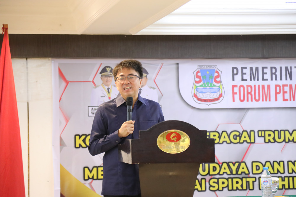 Tegaskan Semangat Persatuan, Wali Kota Andrei Angouw Resmikan Rakor FPK: Manado Contoh Nyata Toleransi Nasional