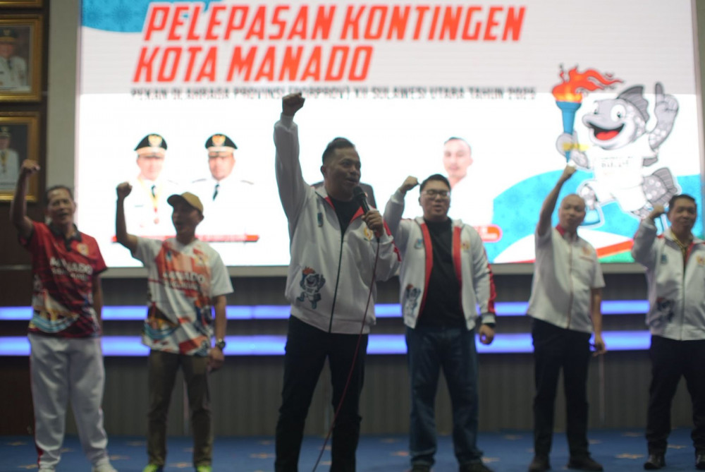 Jelang Porprov XII Sulut 2025, Wakil Wali Kota Manado Lepas 583 Atlet