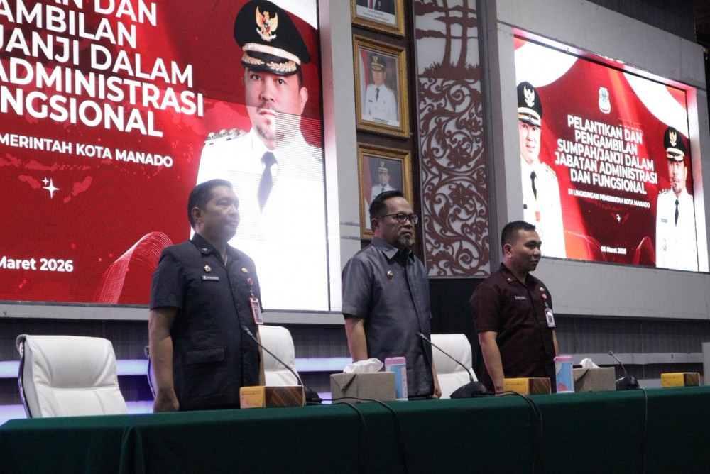 Pejabat Administrasi dan Fungsional Dilantik, Pemkot Manado Dorong Profesionalisme ASN