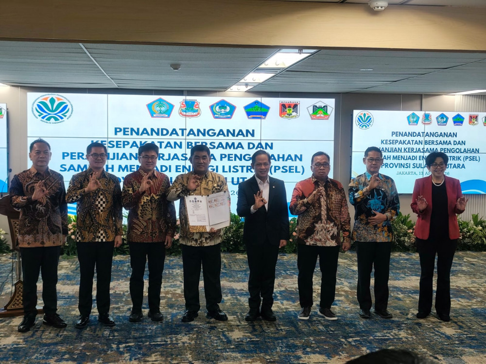 Wali Kota Manado Hadiri Penandatanganan Kerja Sama Pembangunan PSEL Manado Raya di Jakarta