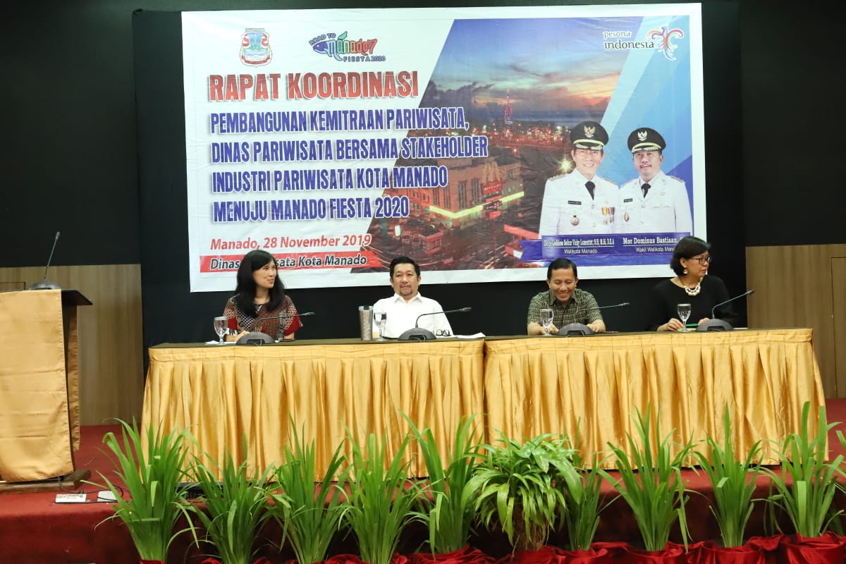 Wawali Hadiri Rapat Koordinasi Pembangunan Kemitraan Pariwisata dan Sosialisasi Manado Fiesta Tahun 2020